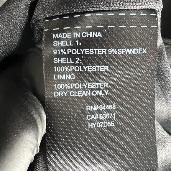 Shelli Segal Laundry Womens 6 NWT Black Dress Sheer Sleeves Deco Button Cocktail - Picture 15 of 16